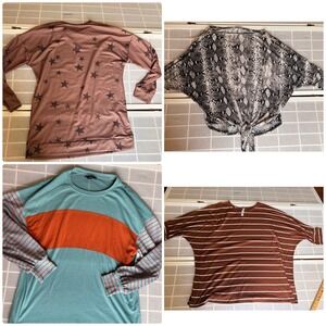 Bundle 4 Large Boutique Long Sleeve 3/4 Sleeve Shirts Tops